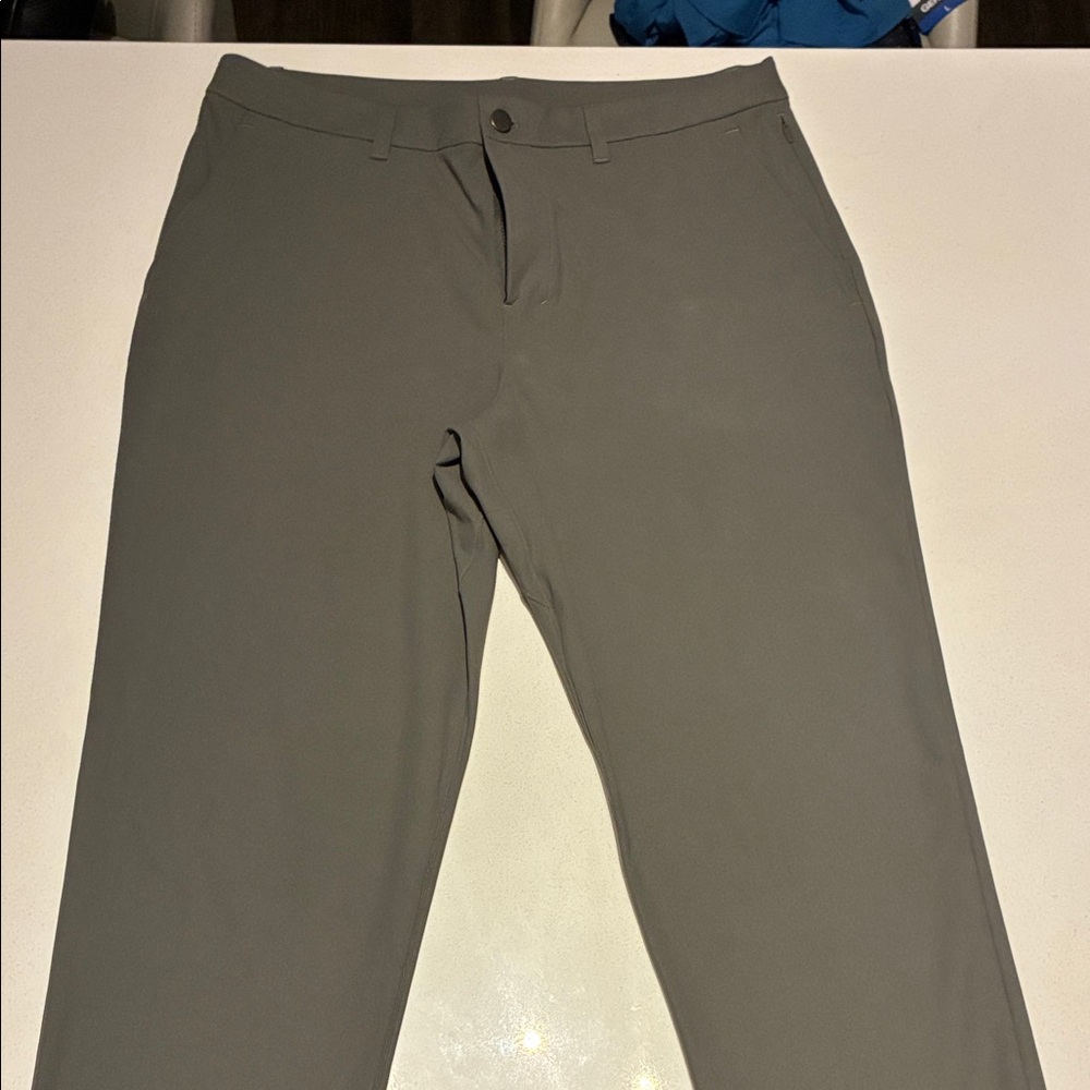 lululemon athletica Men's Olive Green Tall Pants - 37 inch inseam, 33 waist